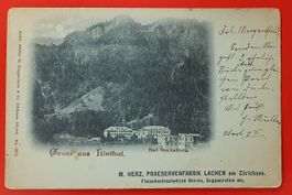 Gruss aus Linthal - Bad Stachelberg, mit Werbezudruck