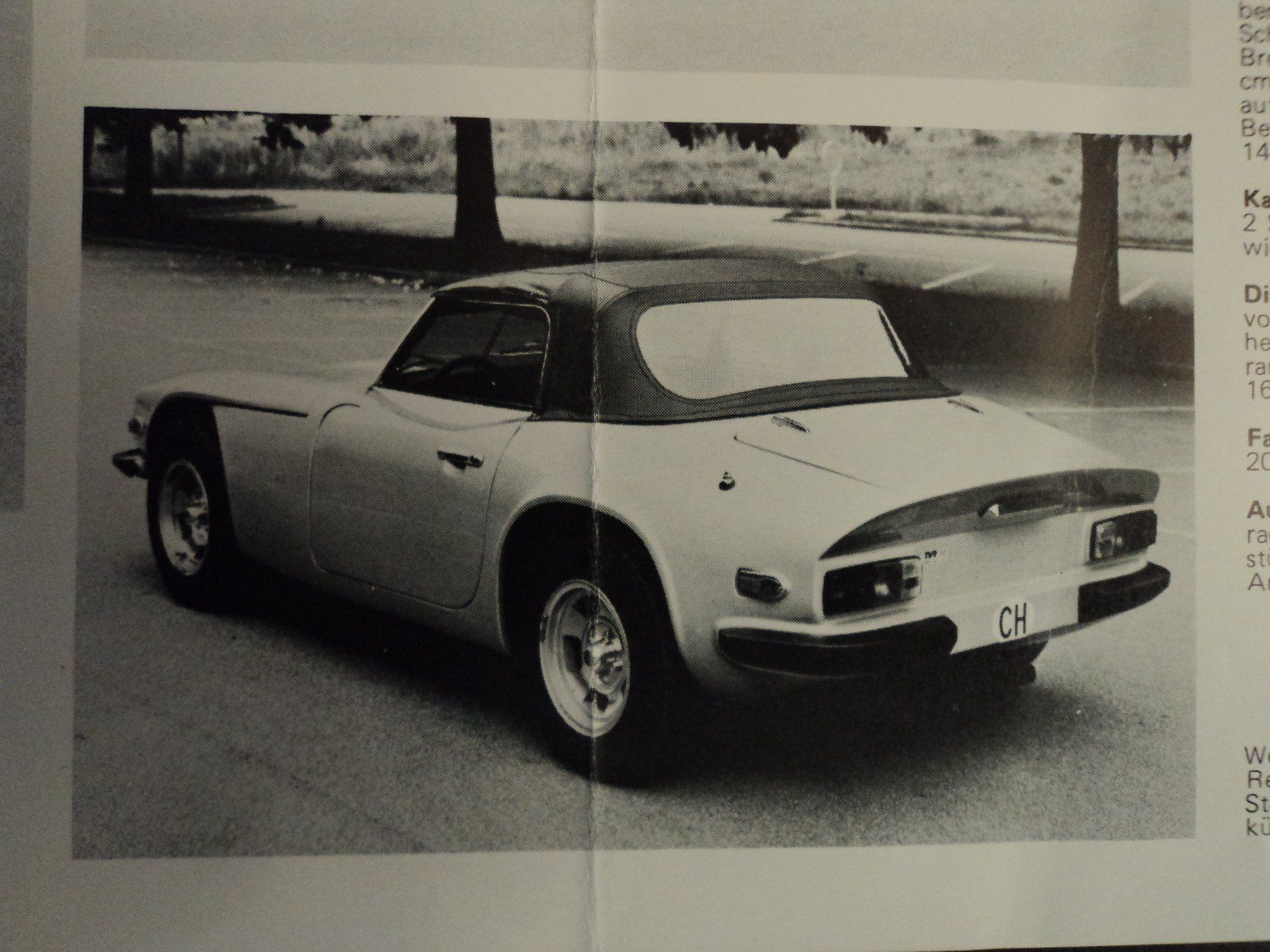 TVR Documenti: Prospekt TVR 3000 1979 – Usato da Schwarzenburg venduto da modelCARama 2