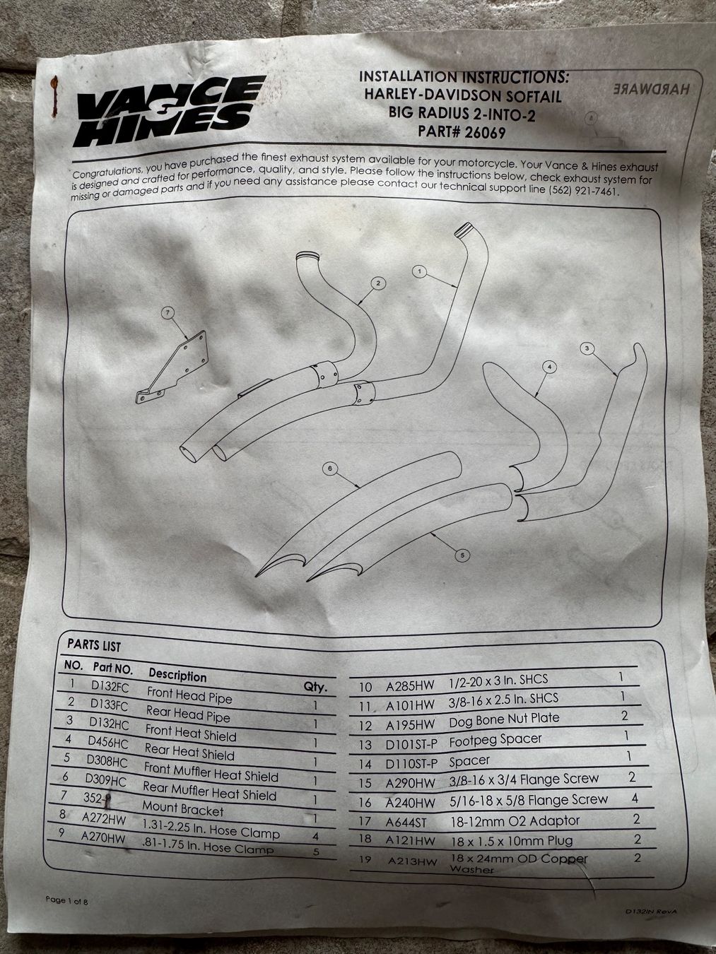 Harley-Davidson Auspuffanlagen: ECHAPPEMENT VANCE & HINES - BIG RADIUS - SOFTAIL 86/17 – Neu und originalverpackt aus Morrens VD von kawah2 1