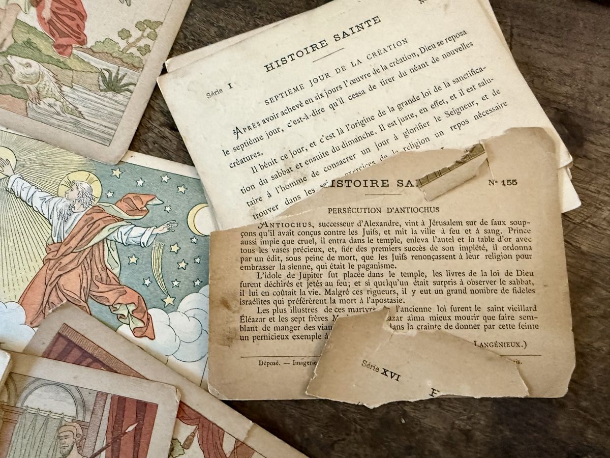 Cartoline postali: Antike illustrierte religiöse Karten, "HISTOIRE SAINTE" – Usato da Lamone venduto da LaCantinaMagica 5