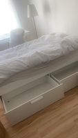 BRIMNES Bett mit Schubladen Weiss 140x200 guter Zustand