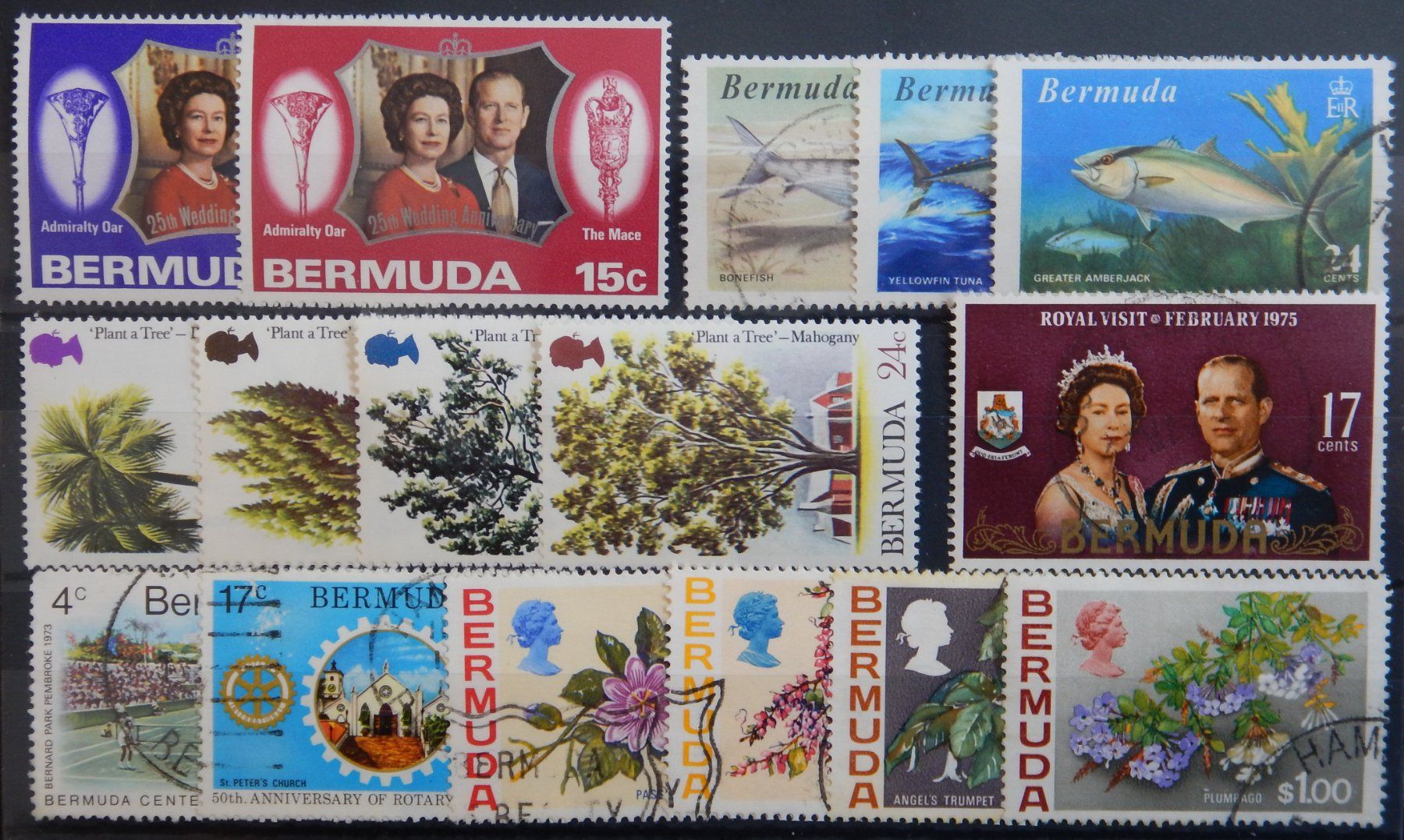 Tutti i francobolli: Bermuda British Lot mit alten Werten XI – Usato da Zürich venduto da Muehlekauf