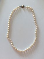 Magnifique collier de perles vintage signé JKa, argent 925!