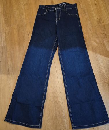 Dunkelblaue C&A Jeans, Schlaghose, Grösse 158, neuwertig