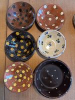 Verschiedene Keramik Schalen, 6 Stück, Handbemalt Handarbeit