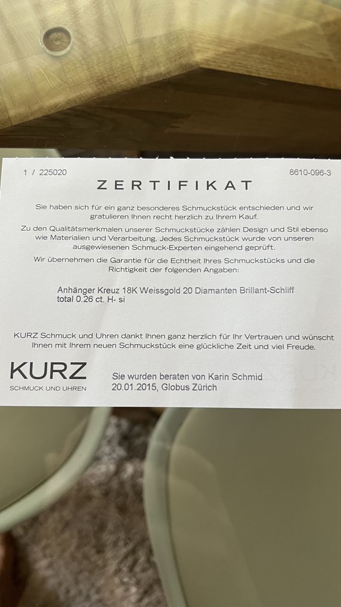 Ciondoli: Diamant Kreuz mit Kette WG – Nuovo (secondo la descrizione) da Uznach venduto da bmw-girl 6