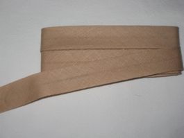 Schrägband beige 2cm/1cm breit