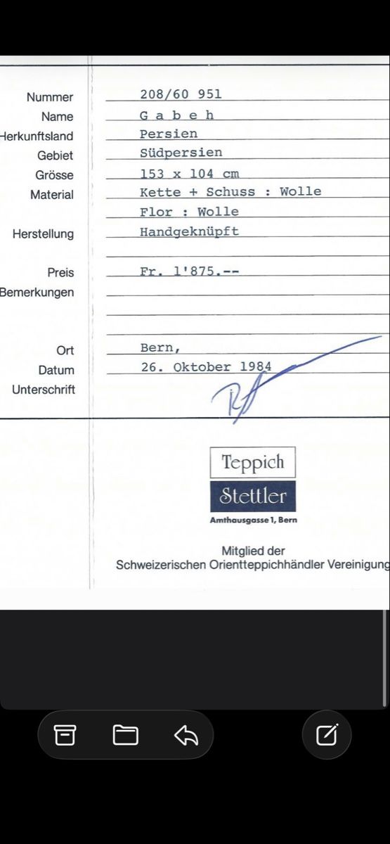 Gabbeh Tappeti: Gabeh Perser Teppich Gabbeh – Nuovo (secondo la descrizione) da Münsingen venduto da thi0ja 3