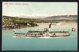 Zürich, Dampfer Helvetia, Ortsansicht