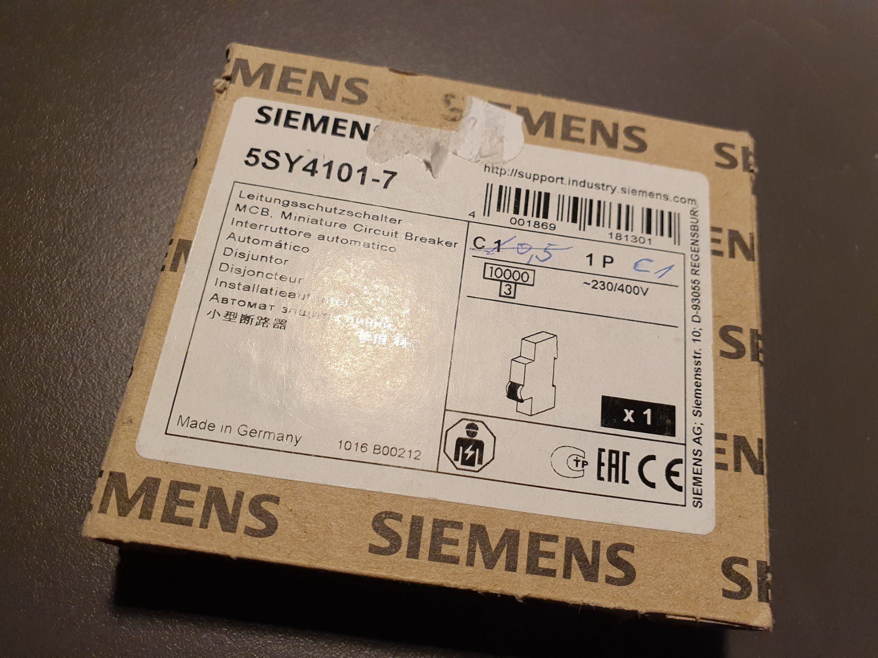 Siemens Interruttori: Leitungsschutzschalter C1 Siemens 2 – Nuovo e nell'imballaggio originale da Roggliswil venduto da Crosser17