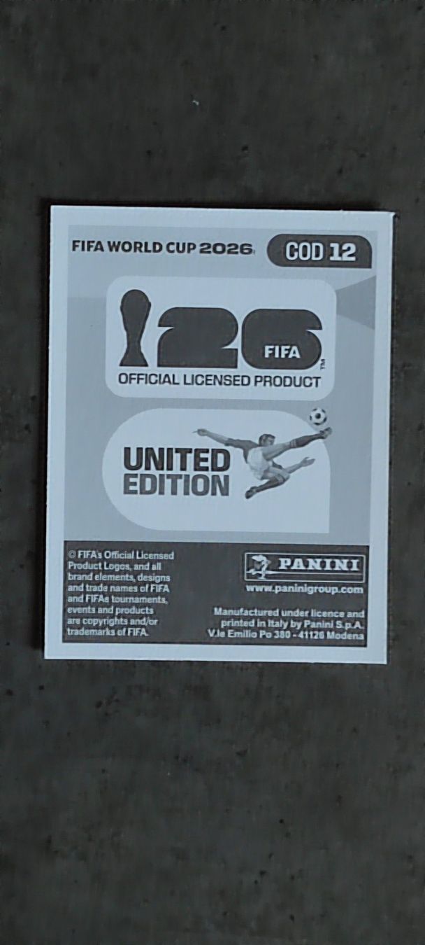 Panini Carte collezionabili: Panini FIFA World Cup 2026 Sticker - COD 12 Noah Sadiki – Nuovo e nell'imballaggio originale da Altstätten SG venduto da Trelli 1