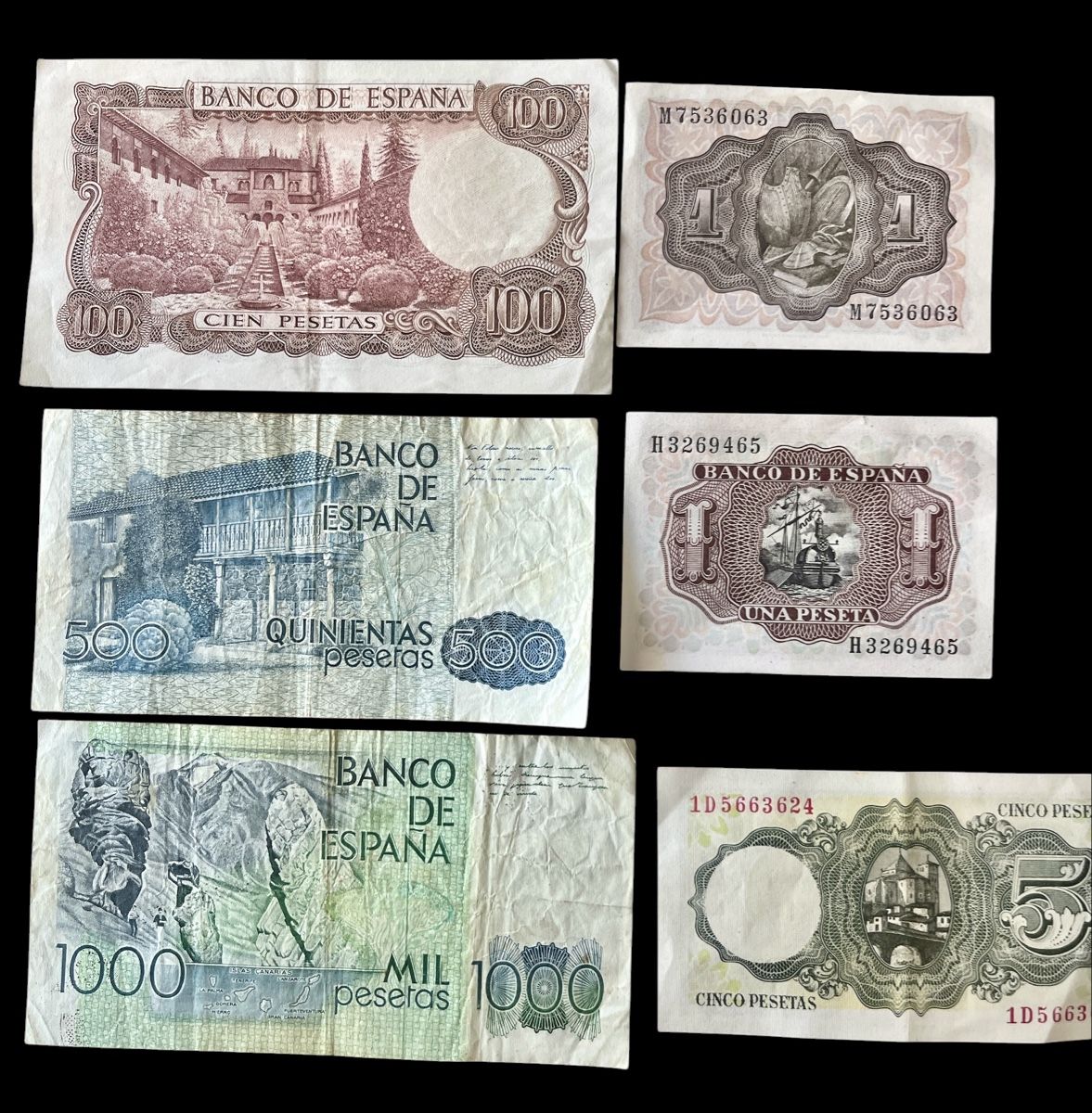 Banconote: Spanien kleines Lot Banknoten  – Usato da Winterthur venduto da Numismatica-Vitu 1
