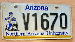US Nummernschild Arizona V1670