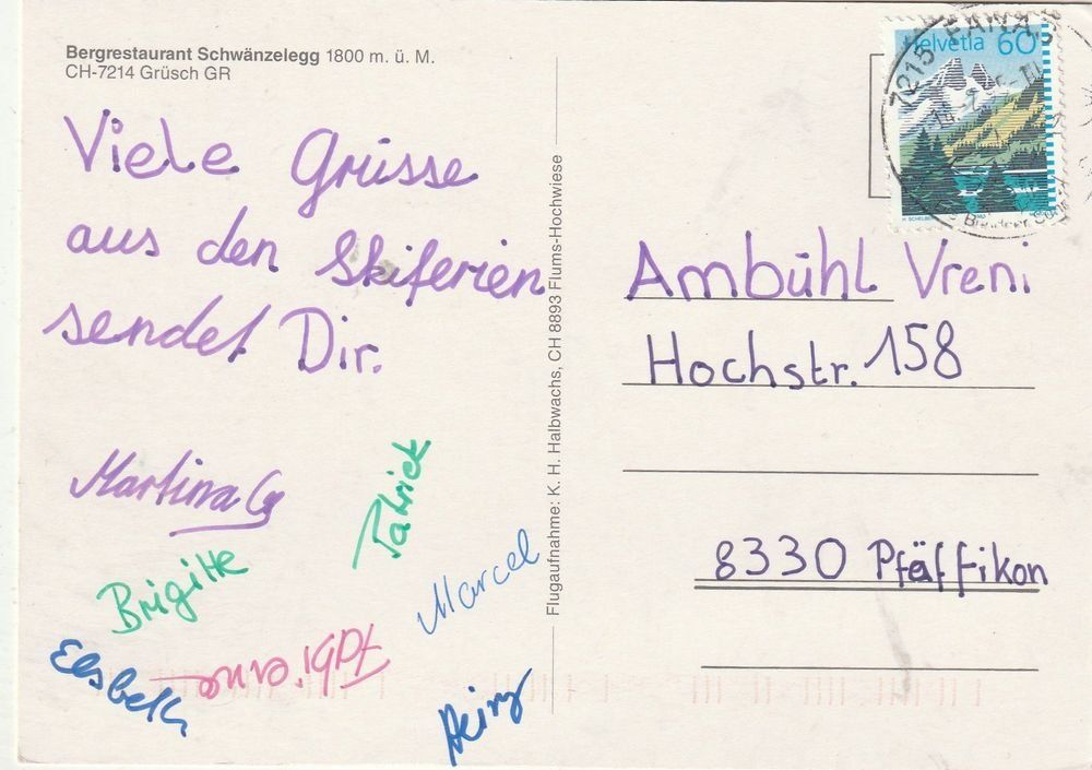 Cartoline postali: 4 Karten Berhäuser - Skinetrieb – Usato da Lumbrein venduto da made02 3