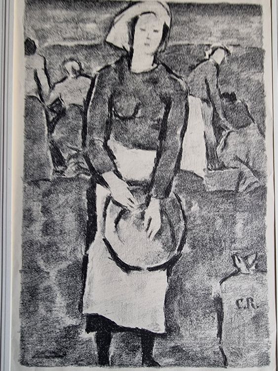 Carl Roesch war ein Schweizer Künstler LITHOGRAPHIE SIGNIERT 1
