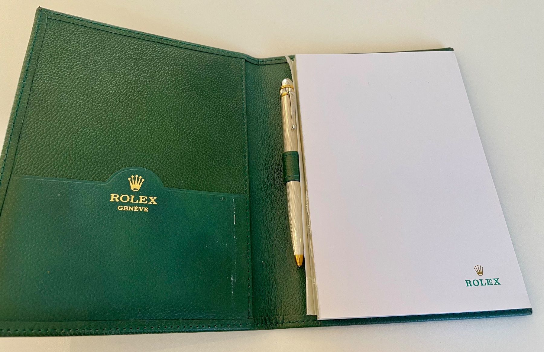 Blocs de correspondance: Exklusives Rolex Notizbuch in Ledereinband und mit Stift – D'occasion à Basel par Ch2005 2