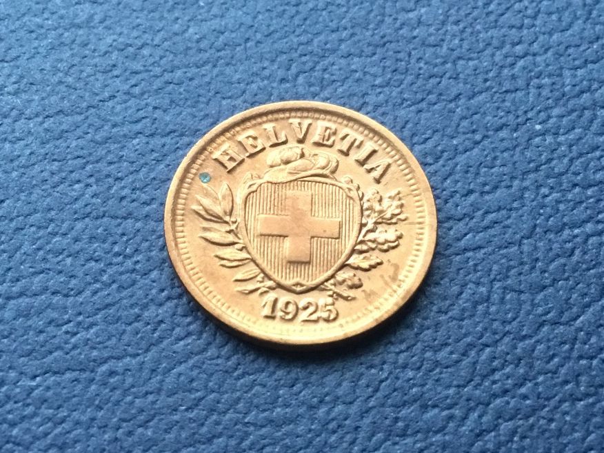 Tutti le monete: 1 Rappen 1925 Unzirkuliert stgl – Nuovo (secondo la descrizione) da St. Margrethen SG venduto da alfapeugeot10