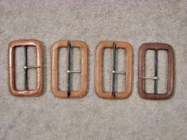 4x Leder/Metall Gürtel Band Riemen Schnalle mit Dorn