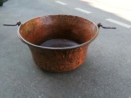 Käsekessi aus Kupfer