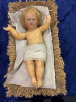 Jesuskind aus Wachs, religiöse Volkskunst, Ende 19. Jh.