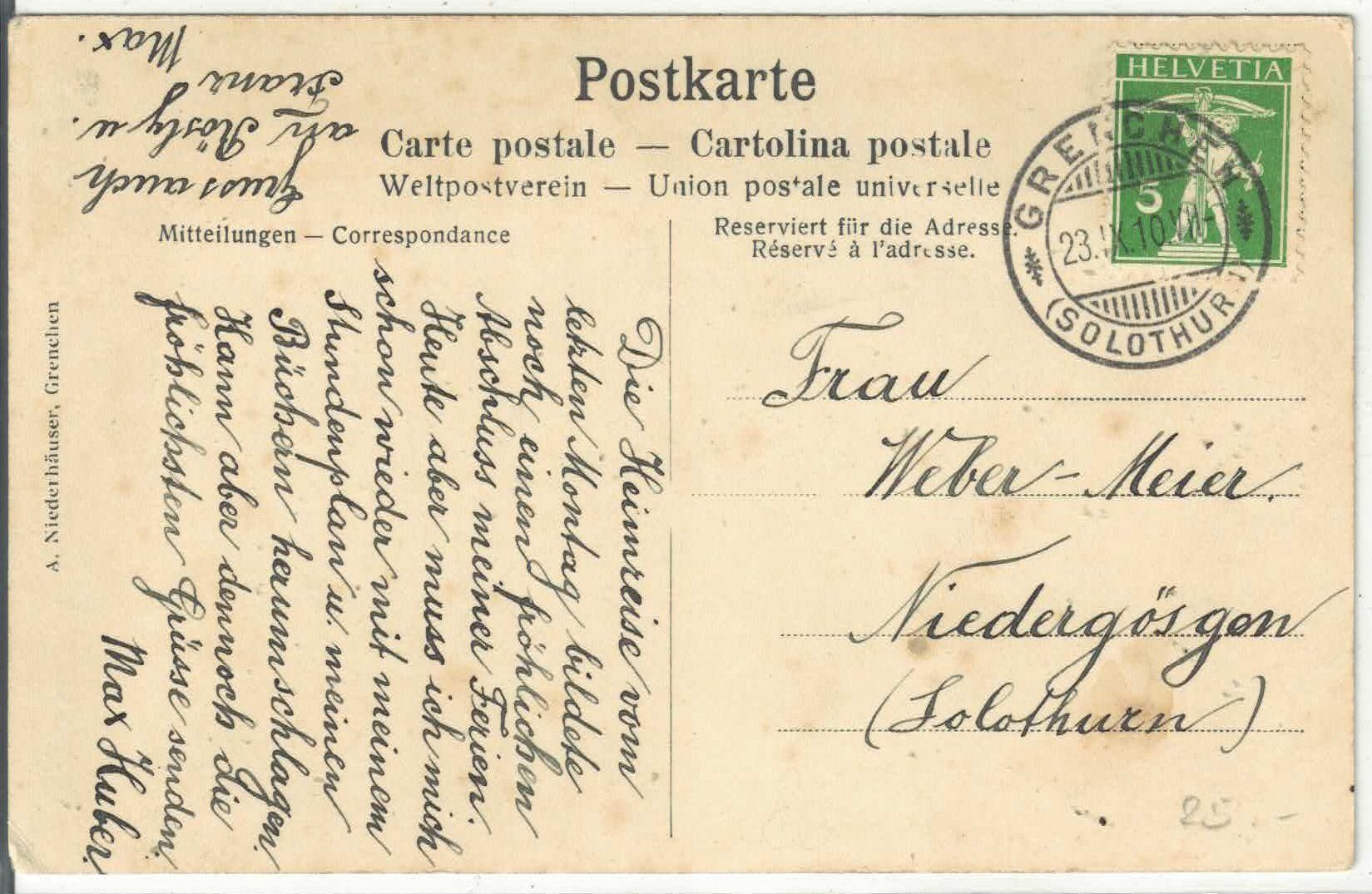 Cartes postales: Grenchen - Villa Erb – D'occasion à Ettingen par Kartenplanet 1