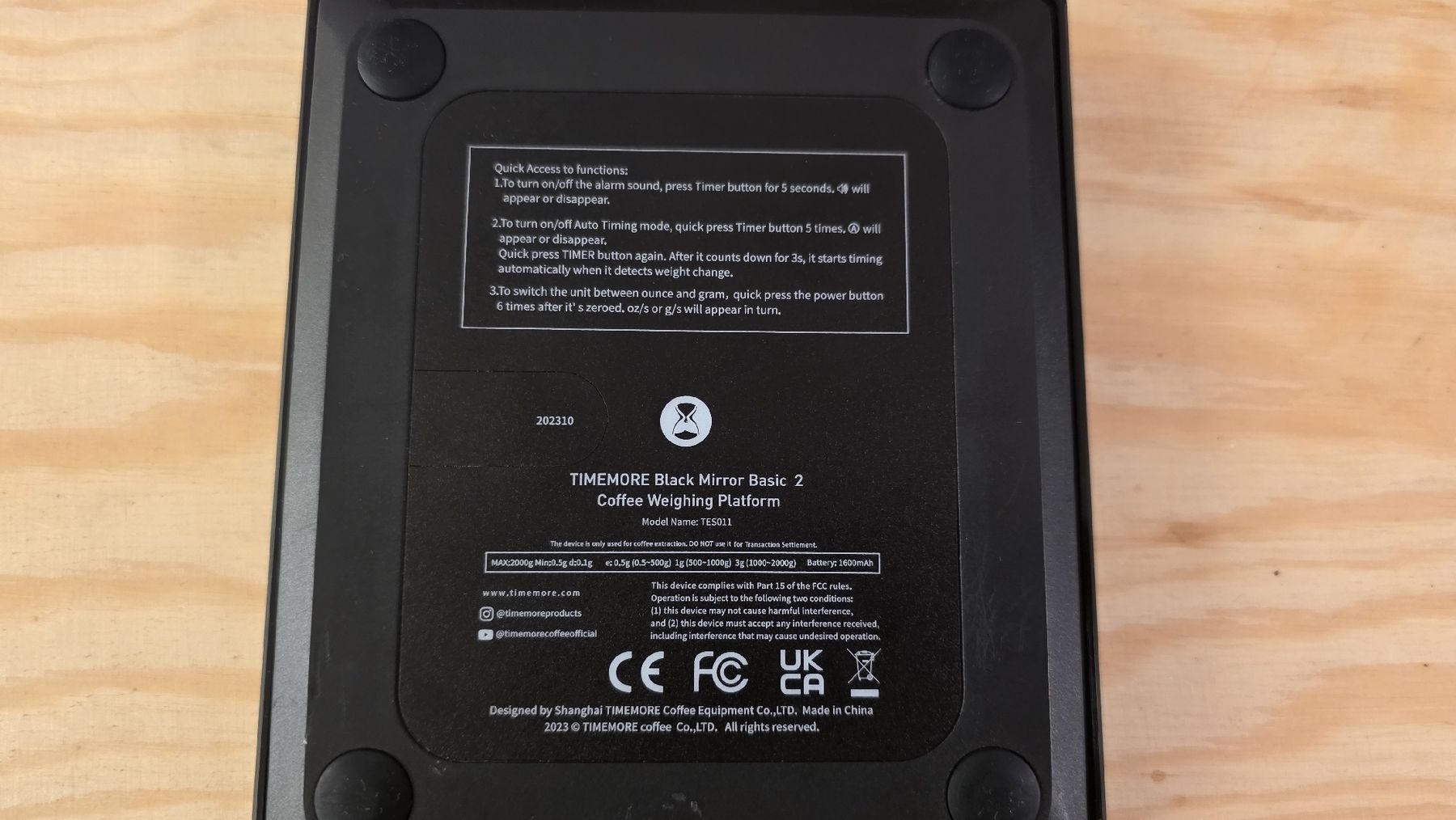 Accessori da laboratorio: TIMEMORE Black Mirror Basic 2 Coffee Scale – Usato da Zürich venduto da cha_gg8d 3