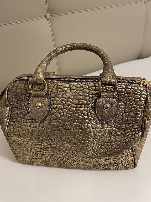 Borse da donna: Gold Leder Handtasche  – Usato da stgallen venduto da vino62 2