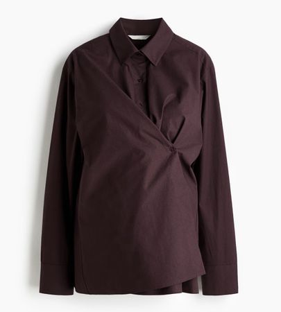 Mama Baumwollbluse Weinrot H&M Gr. M