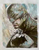 BATMAN  / Farbstift , Pinsel  / 65cmx 50cm/ UNIKAT !!