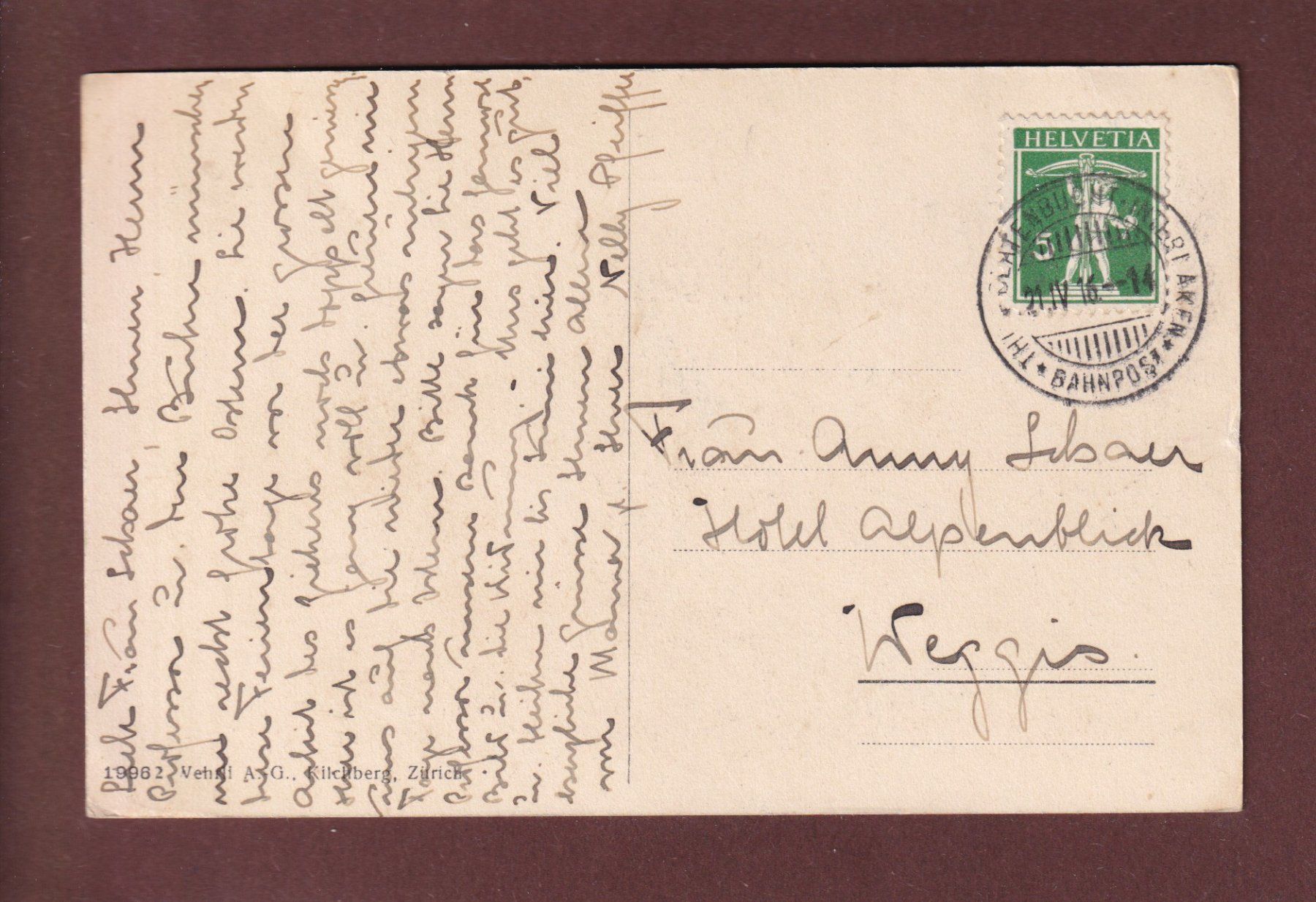 Cartoline postali: SCHWEIZ - Frohe Ostern - 1916 – Usato da Pully venduto da nicecards 1