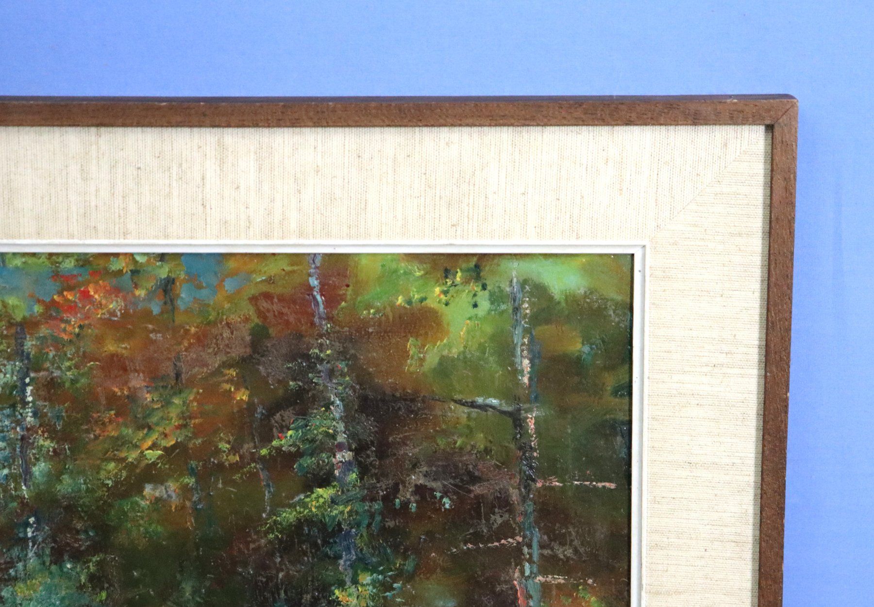 Gemälde: Waldlandschaft, Gemälde Oel auf Leinwand, "Farb-Studie" – Gebraucht aus Zug von Kunst-Fundgrube 9