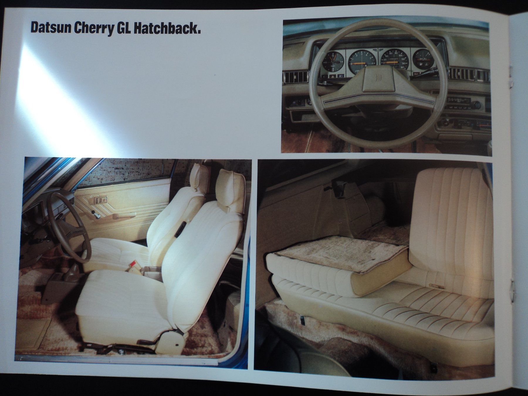 Datsun Documenti: Prospekt Datsun Cherry 1979 Coupé Hatchback Kombi – Usato da Schwarzenburg venduto da modelCARama 3