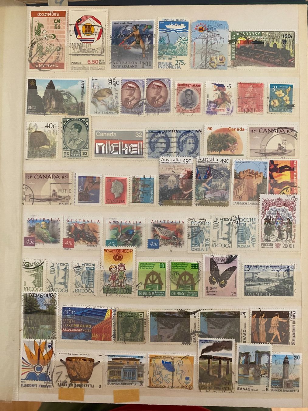 Tous les timbres: Briefmarken-Sammlung aus  Welt, – D'occasion à matten b. interlaken par jfran17