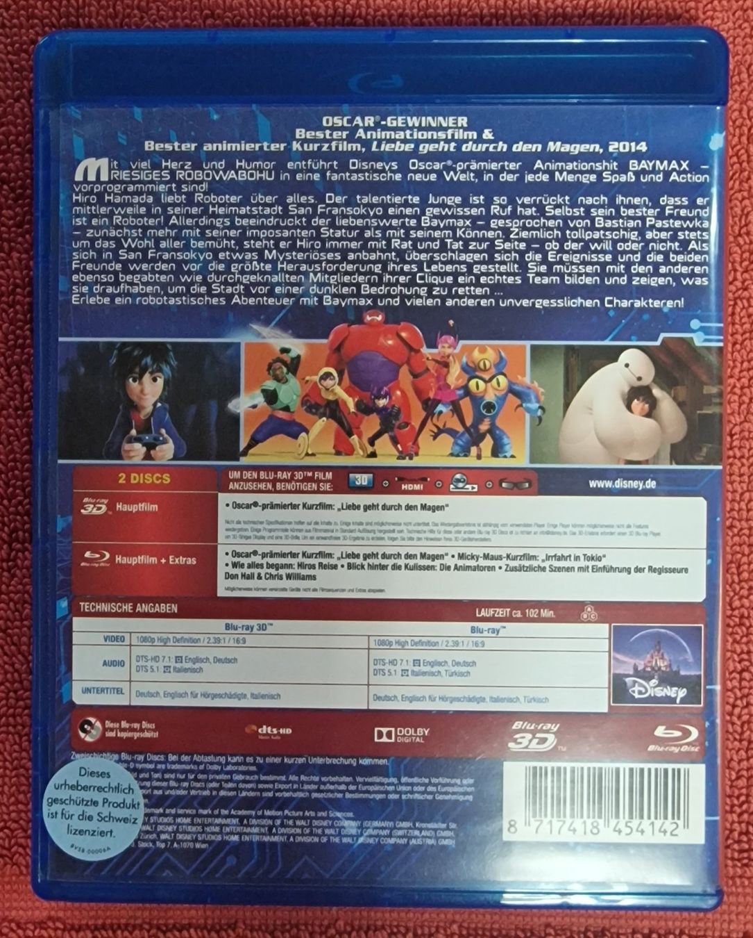 Tutti i DVDs: Big Hero 6 BluRay 3D & normal – Usato da Basel venduto da phi_8xhm 1