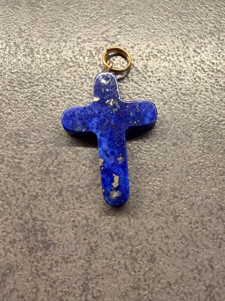 Ciondoli: Pendentif croix Lapis Lazuli et or  – Nuovo (secondo la descrizione) da Onex venduto da mou_x2gr 1