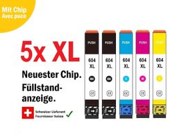 Epson 604 XL, T-604, E604 – Kompatible Drucker-Patronen (5x)