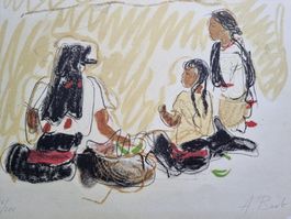 ANTON BUEB LITHOGRAPHIE SIGNIERT NUMMERIERT