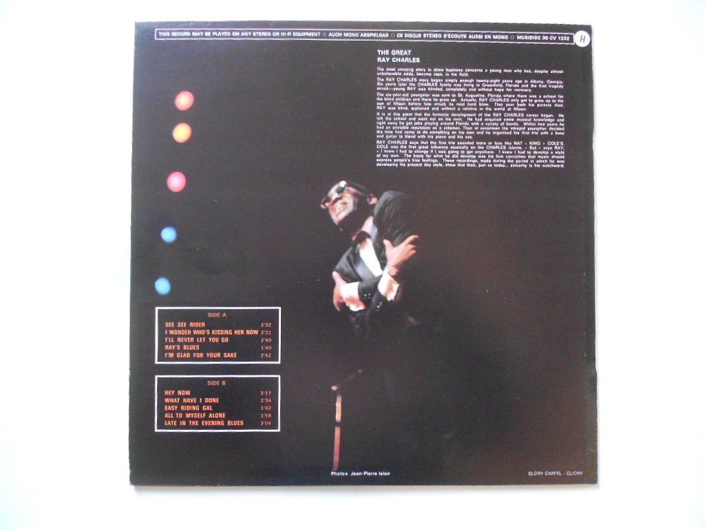 Dischi in vinile: RAY CHARLES  -  THE GREAT – Usato da Bex venduto da Giorgiob 1