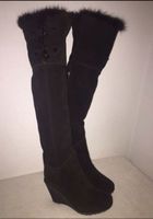 Elegante Overkneestiefel Nerzfell 36-36.5