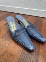 Ferragamo Leder Mules y2k Vintage