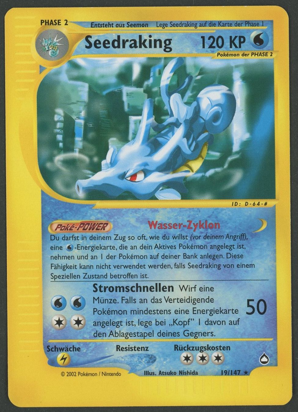 Pokémon Cartes à collectionner: Seedraking 19/147 Auqapolis DE ab 1.- – D'occasion à Rupperswil par gengarbasar