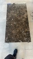 Couchtisch mit Naturmarmorplatte, Italien, 140 x 70 cm