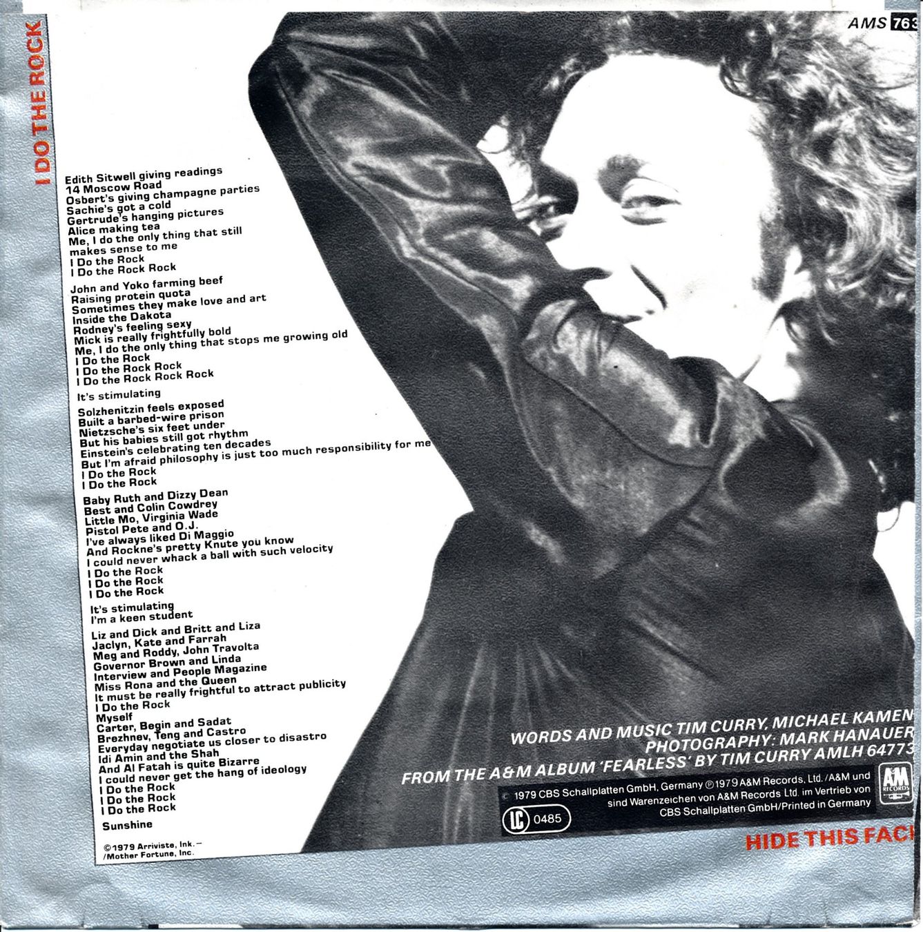 TIM CURRY (ROCKY HORROR) I DO THE ROCK (7 #39 #39 Vinyl Single) (Gebraucht