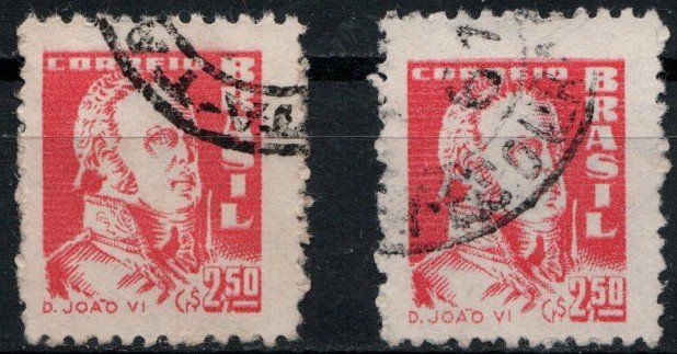 8 Timbres Anciens Du Brésil Années 1800 - Page D'album Philatélique - Occasion, Non Certifiés