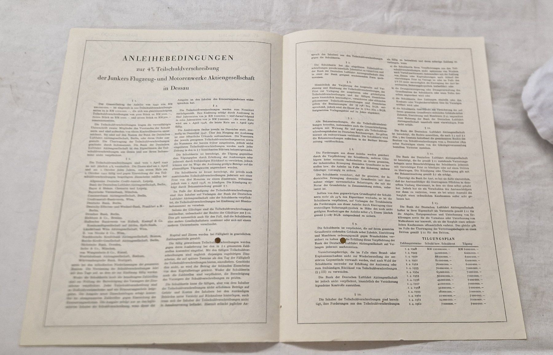 Documenti: JUNKER TEILSCHULDVERSCHREIBUNG SERIE 027 – Usato da Bilten venduto da Mic2022 1