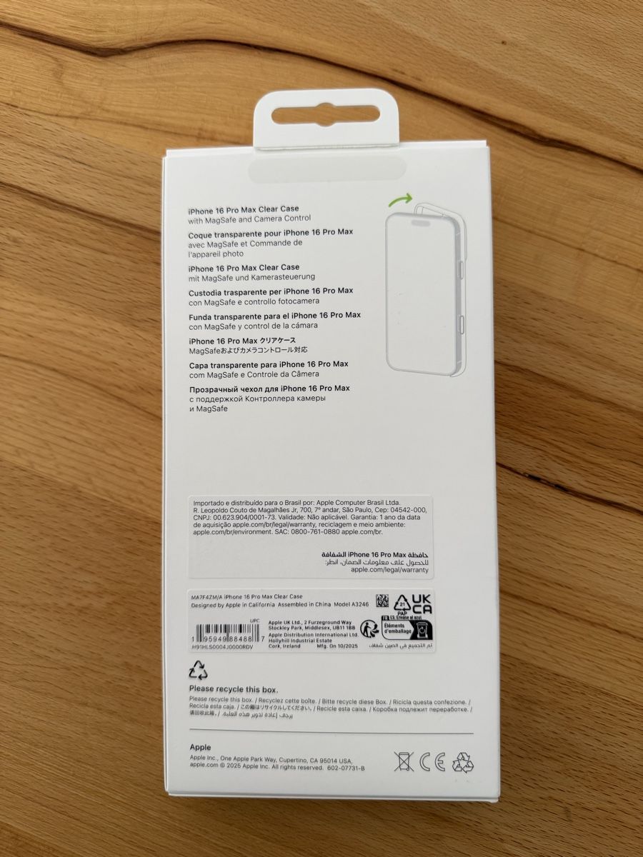 Apple Covers & Schutzfolien: Apple Clear Case iPhone 16 Pro Max Original Neu – Neu und originalverpackt aus Derendingen von X3M_21 1