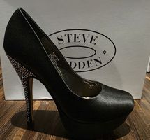 Elegante Steve Madden High Heels, schwarz, Grösse 37