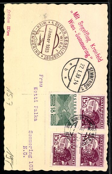 Cartoline postali: Segelflieger Robert Kronfeld neben siene – Usato da Berlin venduto da bartko-reher 1