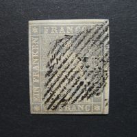 1857 Nr. 27B2 sz gestempelt SBK Fr. 1300