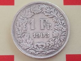 1 Franken 1903 -ss, nur 1,0 Mio!